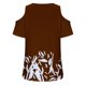 thumbnail image 4 of Fiudx Ofertas Del Día Blusas de Cuello Redondo de Manga Corta con Estampado Informal a La Moda para Mujer, 4 of 4