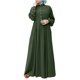 thumbnail image 1 of Vestido largo hasta el tobillo liso de manga larga holgado con cuello redondo a la moda para mujer Fridja  yut2554, 1 of 9