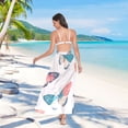 thumbnail image 7 of FORMRS Womens Long Sarong Beach Wrap Semi-Sheer Bikini Skirt Bathing Swimsuit Cover Up, Colorful Butterflies, 7 of 7