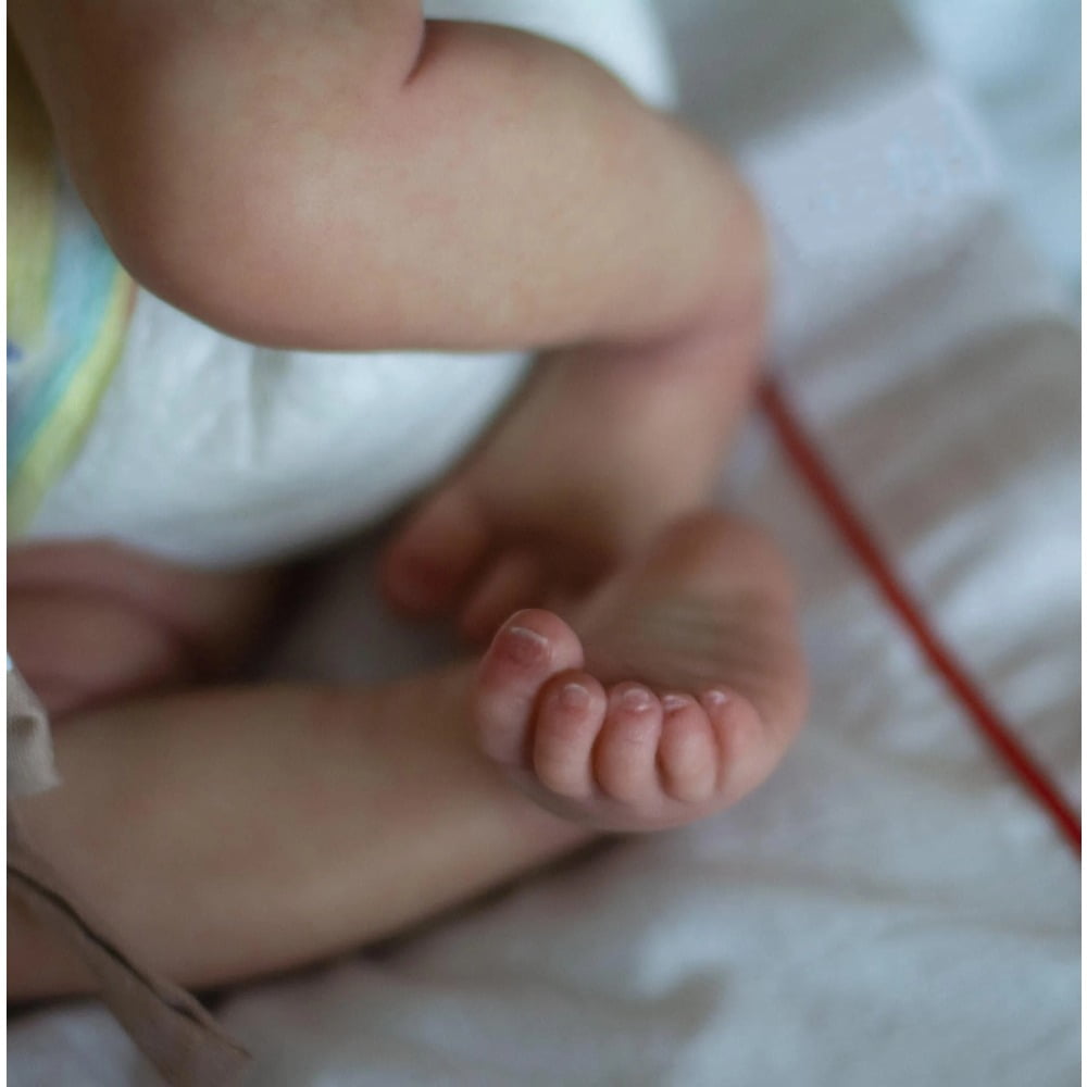 18inch Levi Full Body Newborn Baby Doll Reborn Sleeping Flexible 3D Skin Tone with Visible Veins Hand Root Hair Doll