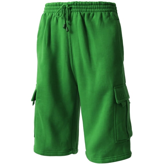 Men's Comfort Fleece Cargo Sweat Shorts with Drawstring