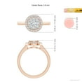 thumbnail image 4 of ANGARA Natural Composite Diamond Halo Ring with Milgrain in 14K Rose Gold for Women (Size-3.6mm| Color-G| Clarity-VS2) | April Birthstone, Anniversary, Jewelry Gift for Women | Natural Diamond Ring, 4 of 8