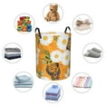 thumbnail image 6 of Daiia white Floral And Butterflies Laundry Hamper With Handles Large Storage Basket/Toy Organizer/Dirty Clothes Collapsible Waterproof For College Dorms, Bedroom,Bathroom, 6 of 8