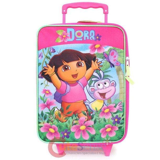 Dora The Explorer Dora and Boots Team Suitcase Rolling Luggage Pilot