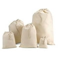 thumbnail image 7 of 1x Storage Bag, Linen+Cotton Flax Fabric Canvas Gift Bag Jewelry Drawstring Makeup Clothes Pouch Pack Bag, 7 of 7