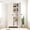 71'' Beige With Lock, variant on avobird 61'' 2 Shapely Doors Cabinet, Metal Storage Cabinet with Doors and Adjustable Shelves, for Bedroom, Living Room, Kitchen, Black