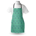 thumbnail image 4 of Floral Apron, Rhythmic Oriental Flowers Tulips Ottoman Style Pattern, Unisex Kitchen Bib with Adjustable Neck for Cooking Gardening, Adult Size, Sea Green Purple, by Ambesonne, 4 of 4