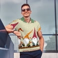 thumbnail image 4 of Rateoe Christmas Card With Gnomes Pattern Men's Short Sleeve Polo Shirts, Golf Polo Shirts Short Sleeve Performance Moisture Wicking Dry-Large, 4 of 6