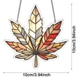 thumbnail image 3 of Fall Window Suncatcher, Stained Glass Style Acrylic Maple Leaf Hanging Ornament, Harvest Seasonal Wall, Porch & Balcony Home Decor, 3 of 7