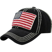 USA Flag Vintage Distressed Washed Baseball Hat Cap