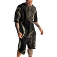 thumbnail image 1 of Conjunto de camiseta y pantalones cortos para hombre, talla grande, impreso en 3D, 1 of 1