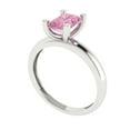 thumbnail image 2 of Solitaire Engagement Ring for Women - 1ct Simulated Pink Diamond in 18K White Gold Promise Ring, 2 of 6