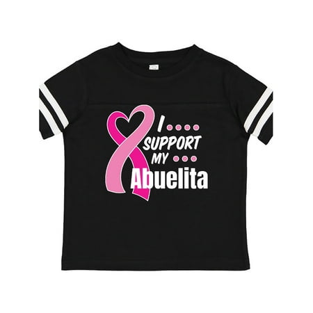 

Inktastic Breast Cancer Awareness I Support My Abuelita Pink Ribbon Gift Toddler Boy or Toddler Girl T-Shirt