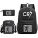 thumbnail image 2 of 3pcs Football Cristiano Ronaldo Backpack 3d Printe Teens Shoulder Bags, 2 of 5