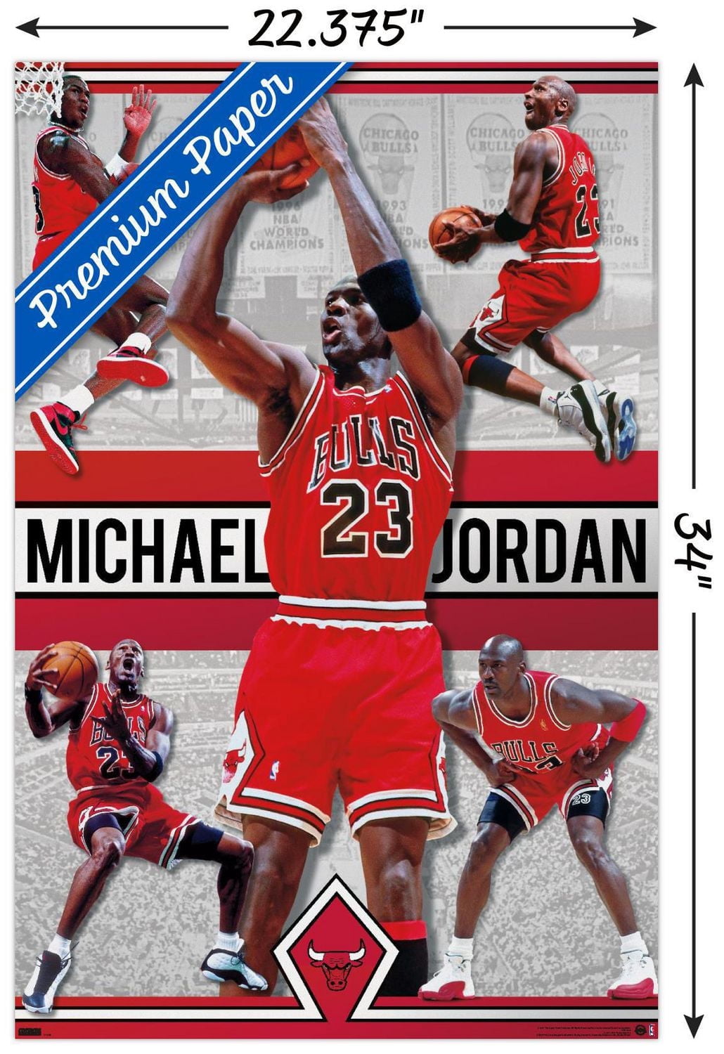 Michael Jordan - Collage Wall Poster, 22.375" x 34"