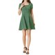 thumbnail image 2 of Vestido de Promoción A-Line de Manga Corta con Cuello Cuadrado Impreso para Mujeres INSPIRE CHIC M Verde-Corazón, 2 of 7
