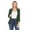 Hunter Green, variant on Women's Solid Basic Casual Draped Neck Open Front Ruched Sleeve Outerwear Vest Cardigan