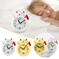 thumbnail image 4 of SXcggal One Cartoon Fortune Cat Alarm Clock Mini Desktop Study Decoration Children Cute Bedside Digital Alarm Clock Practical Multifunctional Artistic Desktop Decoration, 4 of 4