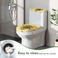 thumbnail image 5 of HELLHERO Round Toilet Lid Dust Cover Fits All Toilet Shapes Bathroom Toilet Cozy Set & 2 Piece Adjustable Stretch, 5 of 8