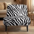 thumbnail image 2 of HELLHERO Non Slip Armless Accent Chair Slipcover Elastic Bottom Dustproof Armless Accent Chair Cover for Hotel, Zebra, 2 of 8