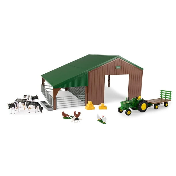 1/32 John Deere Tractor and Shed Playset Toy LP71780