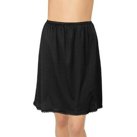 Gemsli Womens Classica Cling Free Nylon Half Slip with Tiny Lace