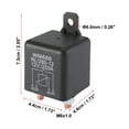 thumbnail image 2 of 2pcs WM686 4 Terminal DC 12V 200A Car Boat Truck Universal Charge Relay Switch Power Black, 2 of 6