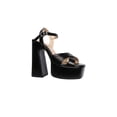thumbnail image 2 of Sandalia de Tacón Alto 14 cm para Mujer Antonio Cavala 2907 Negro o Dorado Plataforma 4 cm negro 22.5, 2 of 5