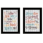 "Who You Think" 2-Piece Vignette by Susan Ball, Black Frame