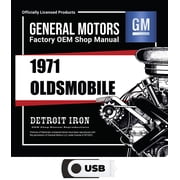 Detroit Iron OEM 1971 Oldsmobile Shop Manuals, Sales Data & Parts Books Kit on USB