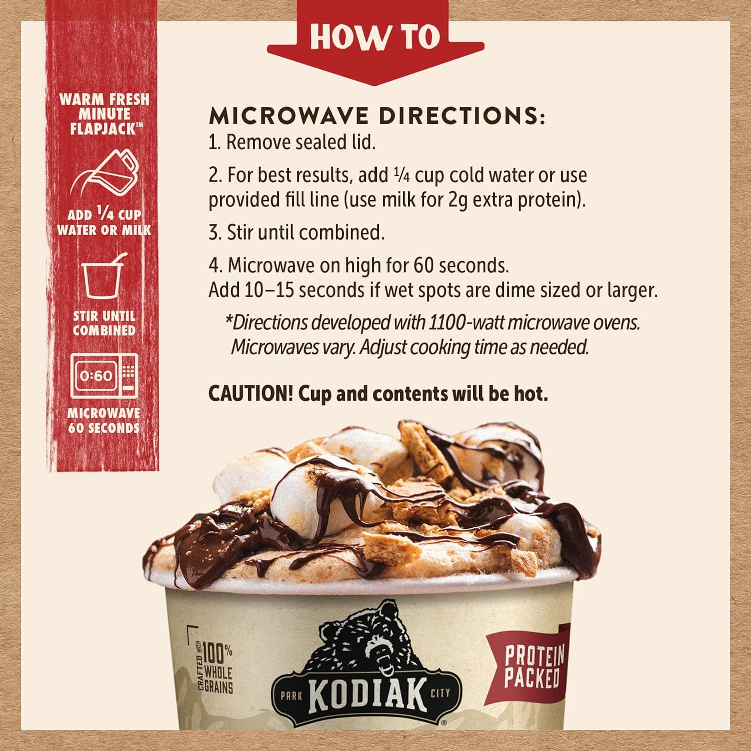 Kodiak Cakes Pancake On the Go, S'mores, 2.36 oz (Pack of 12)