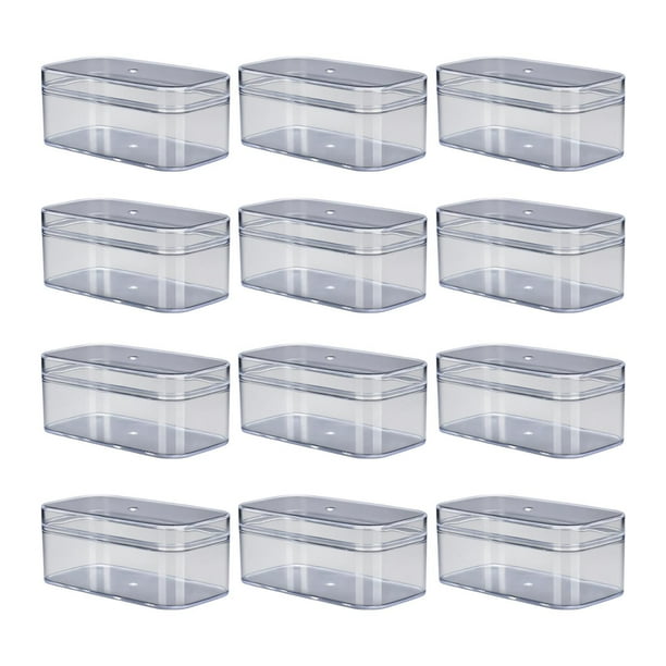 12 cajas transparentes para envasar dulces, cajas transparentes para galletas, organizador resistente, 118 cm x 6 cm x 65 cm