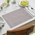 thumbnail image 5 of Placemats Set of 18 for Dining Table, Table Placemats, Rectangular PVC Vinyl, 18x12 Inches - Beige, 5 of 8