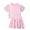 Pink, variant on Kiijoy Little Girls 2 Piece Swimsuit Short Sleeve Rash Guard Skirt Quick Dry Bathing Suit Swimwear