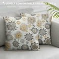 thumbnail image 3 of Nawypu Orange Grey Boho Throw Pillow Cover Modren Bohemian Design Pillowcases Abstract Floral Geometric Pattern Pillow Protector Funky Outdoor Cushion Case for Home Sofa Bed, 3 of 5