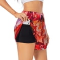 thumbnail image 2 of Haiem Autumn Maple Leaves Women's 2 in 1 Running Shorts - Lightweight Athletic Workout Gym Yoga Breathable Sports Shorts Liner with Phone Pockets-Large, 2 of 9
