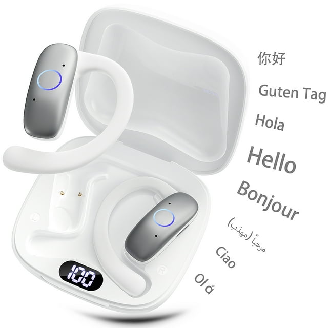 JYX True Wireless Earbuds, Wireless Earphones with Noise Cancelling, 24 H Battery Life, LED Digital Display, Real-Time Translation with 115 Languages