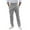 Gray, variant on Mens Casual Pants Elastic Waist Drawstring Lightweight Solid Trousers Loose Straight Leg Long Pants with Pockets Beige L