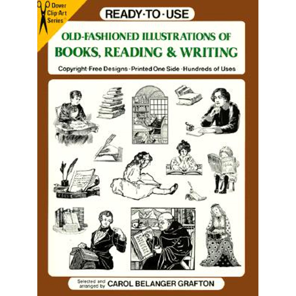 ReadyToUse OldFashioned Illustrations of Books, Reading and Writing