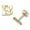 Colorname Misc: Initial: B, variant on Solid 14k Yellow Gold Small Sparkle-cut A-Z Letter Name Personalized Monogram Initial Stud Earrings (initial: C) Stud Ea