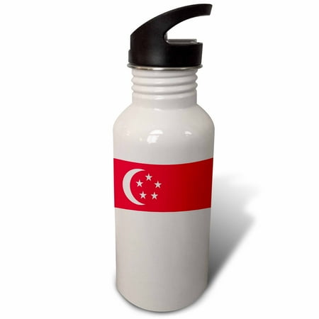 

3dRose Singapore Flag Sports Water Bottle 21oz
