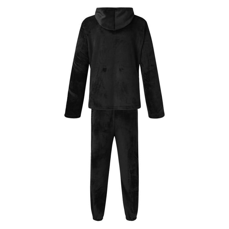 UVEASISHA Mens Pajamas Set Fuzzy 2 Piece Lounge Sets Thermal