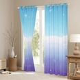 thumbnail image 3 of Homewish Cartoon Starry Night Black Out Curtains,Purple White Blue Curtains Pack of 2 (42x63 Each),Modern Aesthetic Art Bedroom Curtains Forgirl,Luxury Bedroom Decor, 3 of 6