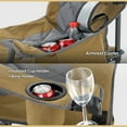 thumbnail image 3 of ARROWHEAD OUTDOOR Portable Folding Camping Quad Chair w/ 6-Can Cooler, Cup & Wine Glass Holders, Heavy-Duty Carrying Bag, Padded Armrests, Headrest & Seat, Supports up to 450lbs, USA-Based Support, 3 of 7