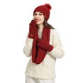 thumbnail image 3 of Lnzyyephy Women's Winter Knitted Hat with Scarf Gloves Socks 4 Pcs Sets Thick Warm Suits Winter Accessories, 3 of 9