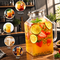 Ice Tea Pitcher Set 1 Gallon Glpitcher With Lid - Square Ice Tea - Walmart.com