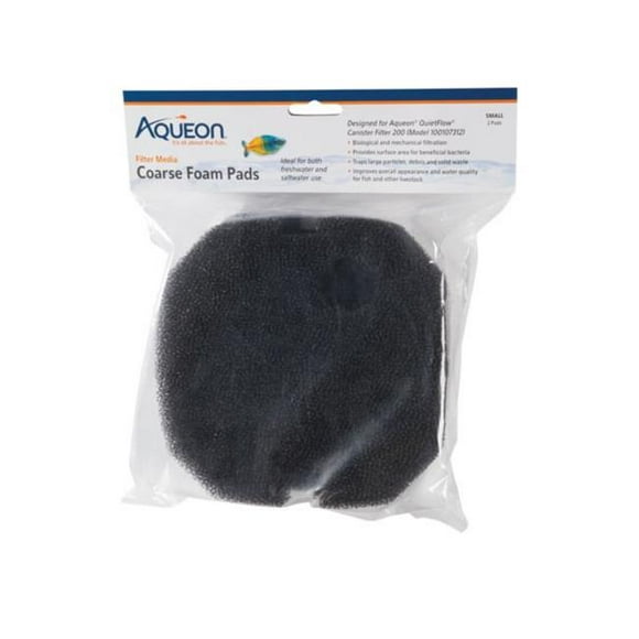 Aqueon Products 277821 Quietflow Coarse Foam Pad&#44; Small - Black