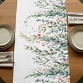 thumbnail image 5 of Table Runners 70 Inches Long Dress Scarves, Green Leaves Farmhouse Coffee/Dining/Kitchen Table Decor, Holiday Table Runner, Eucalyptus Leaves Weeping Summer Botanical 13x70 Inch, 5 of 9