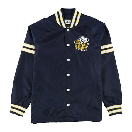 STARTER Mens University Of Michigan Varsity Jacket, Blue, Large ...