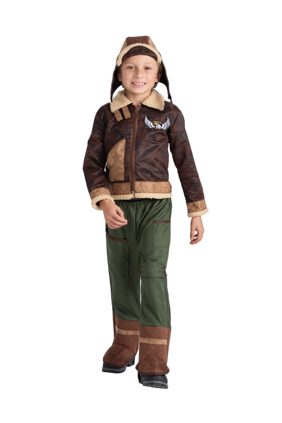 Dress-Up-America Aviator Costume for Kids - Fighter Pilot Dress-Up Set for Boys and Girls